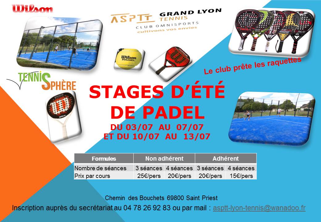 Stages et cours individuels – ASPTT Lyon Tennis/Padel